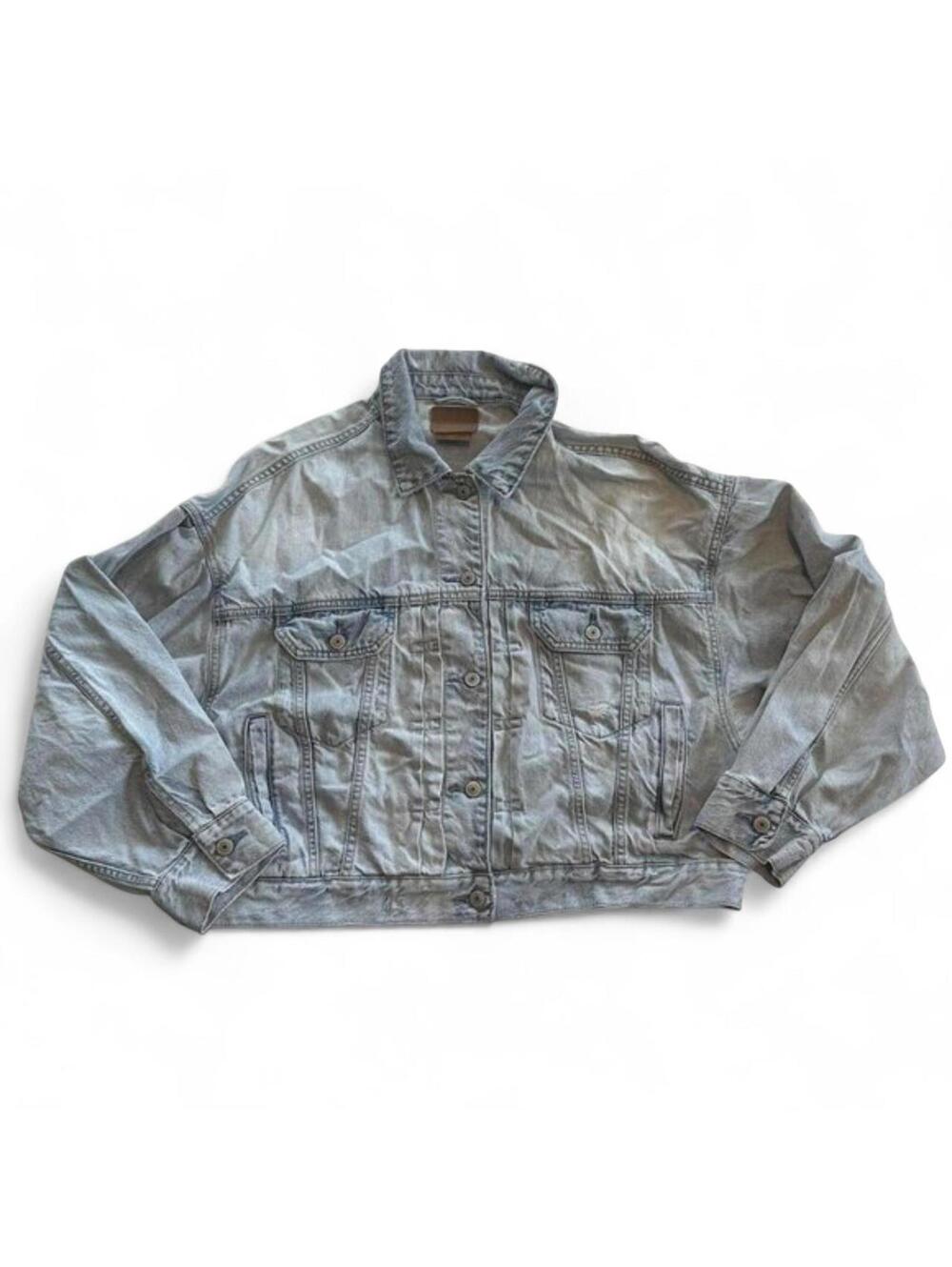 AEO cropped denim jacket- size large
